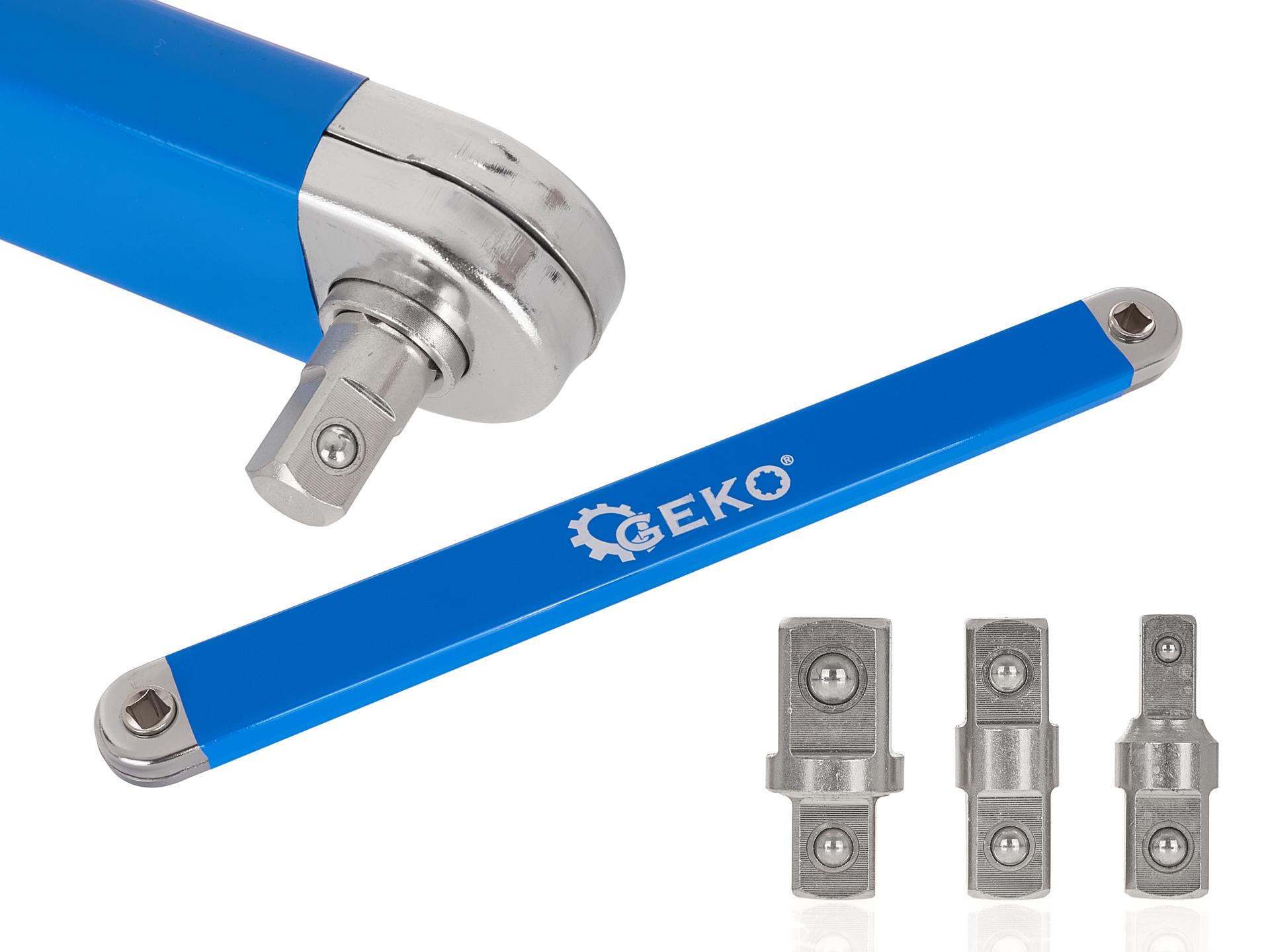 GEKO Prodlužovací ráčnový nástavec 390 mm s adaptéry 1/2"