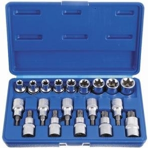 Sada hlavic Torx a Torx-E  1/2"