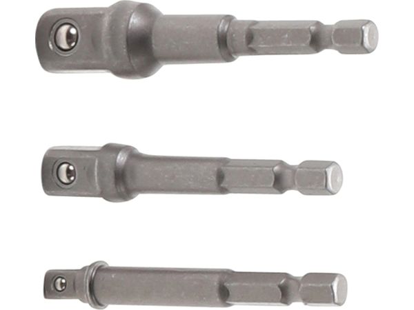 BGS Technic BGS 9685 Vrtačkové adaptéry šestihran 1/4" na čtyřhran 1/4" - 3/8" - 1/2" BGS