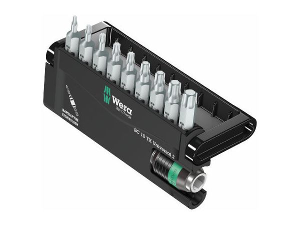 Wera 057115 Bity 1/4" Torx Bit-Check 10 TX Universal 2 (Sada 10 dílů)