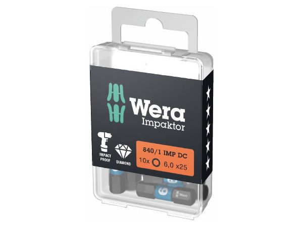 Wera 057603 Bity 1/4" inbus 3 mm 840/1 IMP DC Impaktor