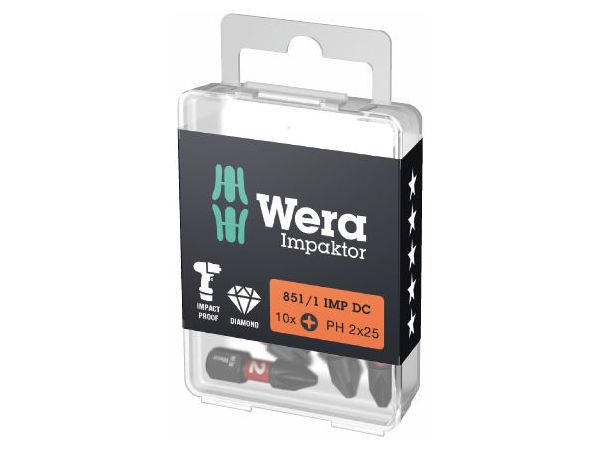 Wera 057616 Bit 1/4" PH 2 typ 851/1 IMP DC Impaktor