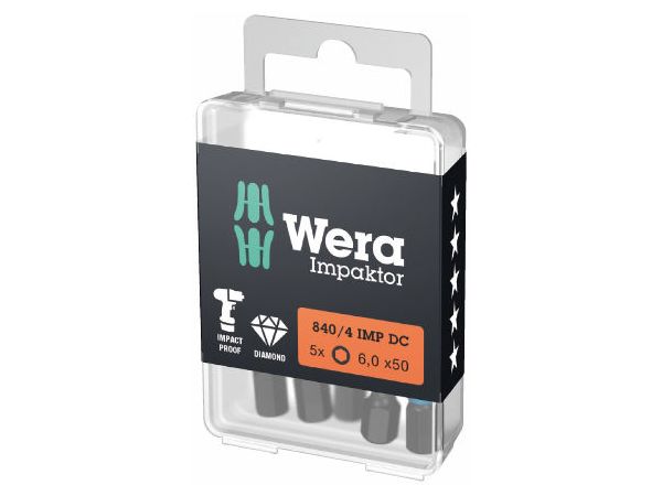 Wera 057645 Bit 1/4" inbus 5 x 50 mm 840/4 IMP DC Impaktor