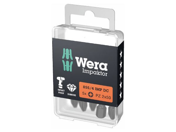 Wera 057662 Bit 1/4" PZ 3 x 50 mm typ 855/4 IMP DC Impaktor