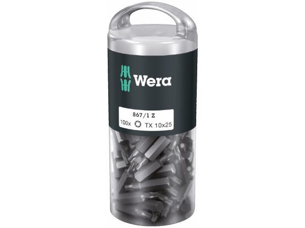 Wera 072446 Houževnaté bity 1/4" TX 10 867/1 Z TORX DIY (Balení 100 ks)