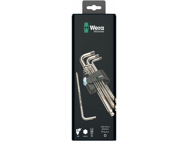 Wera 073544 Zástrčné klíče inbus 3950/9 Hex-Plus Stainless 1 SB