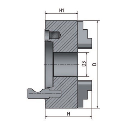 4-čelisťové sklíčidlo s centrickým upínáním ø 250 mm Camlock 6 3442852