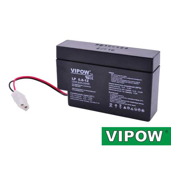 Baterie olověná 12V 0.8Ah VIPOW 04250178