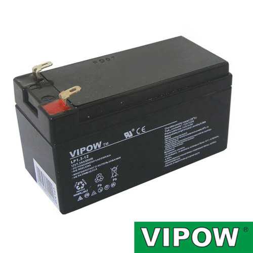 Baterie olověná 12V 1.3Ah VIPOW 04250075