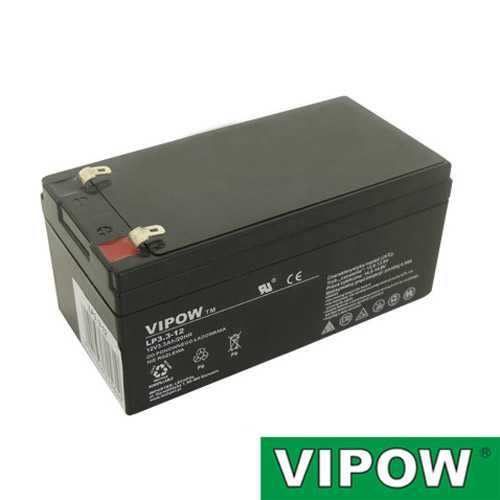 Baterie olověná 12V 3.3Ah VIPOW 04250076