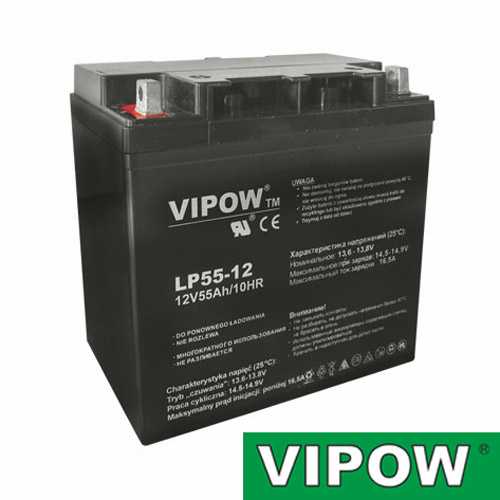 Baterie olověná 12V 55Ah VIPOW 04250102