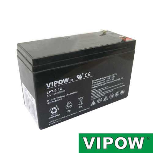 Baterie olověná 12V 7.5Ah VIPOW 04250077