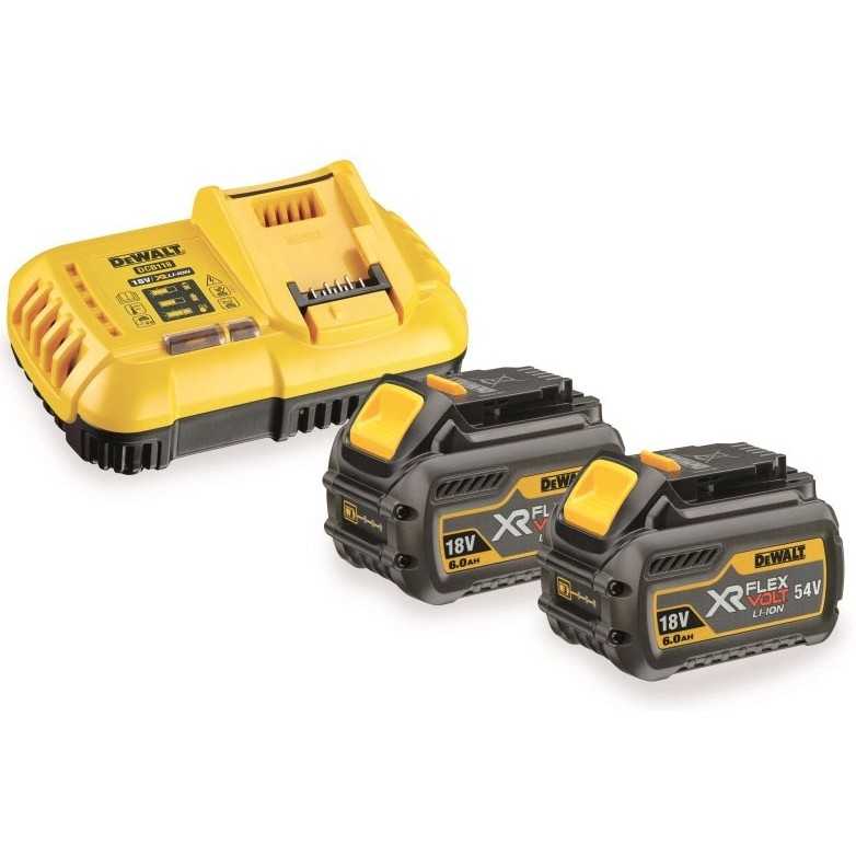 DCB118T2 - Nabíječka + 2x baterie 18/54V 6Ah DeWALT FLEXVOLT DCB118T2