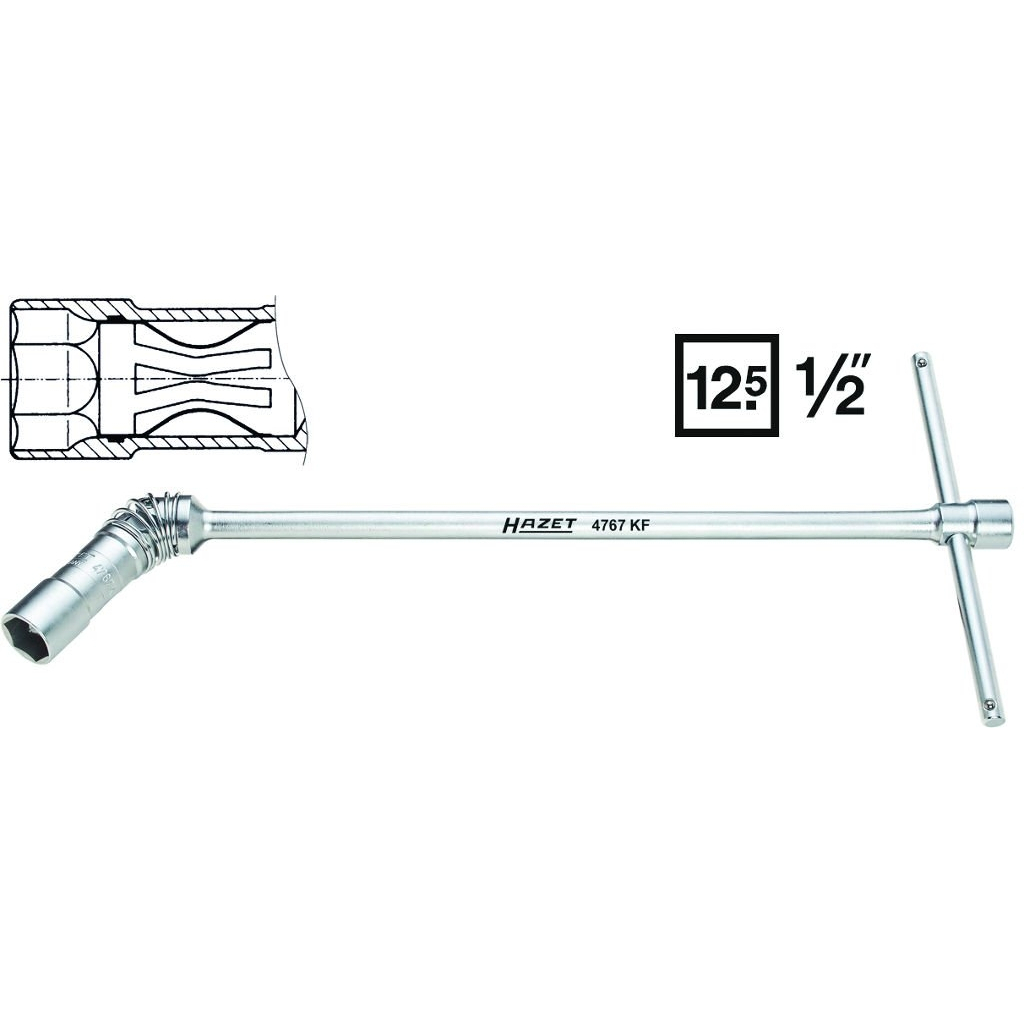 Klíč s nástrčnou hlavicí na zapalovací svíčky 16 mm HAZET 4767 AKF 8910000004767