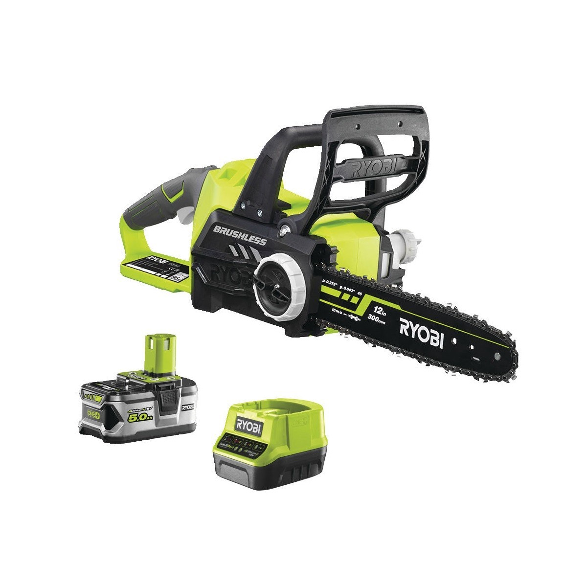 Ryobi RCS18X3050F aku 18V řetězová pila + baterie 5 Ah + nabíječka ONE+ 5133003830