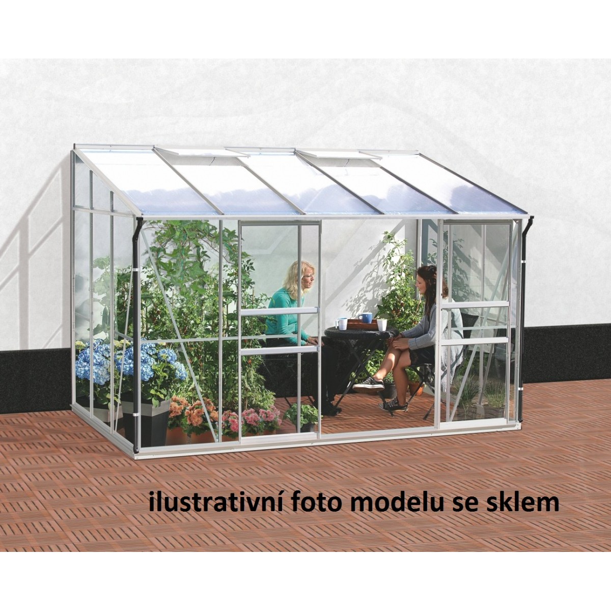 Skleník VITAVIA IDA 6500 PC 4 mm stříbrný LG299 + Záruka 10 LET na polykarbonát + Záruka 15 let na AL konstrukce