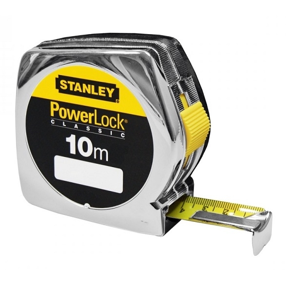 Svinovací metr Powerlock 10m x 25mm s plastovým ABS pouzdrem Stanley 0-33-442