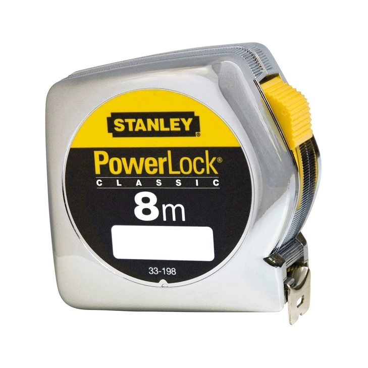 Svinovací metr Powerlock 8m x 25mm s plastovým ABS pouzdrem Stanley 0-33-198