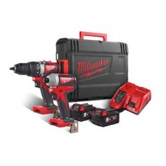 Milwaukee Bezuhlíkový set aku nářadí M18 BLPP2B2-502X 4933464594