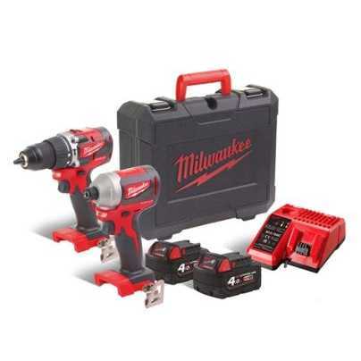 Milwaukee Bezuhlíkový set aku nářadí M18 CBLPP2A-402C 4933464536