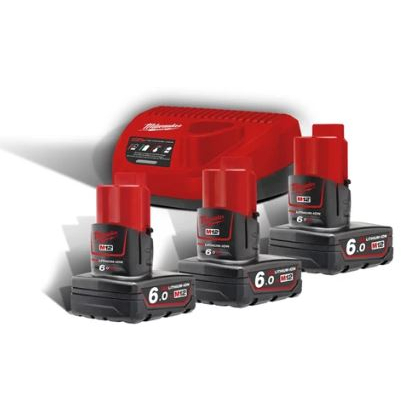 Milwaukee M12 NRG-603 Sada baterií a nabíječky 4933459208