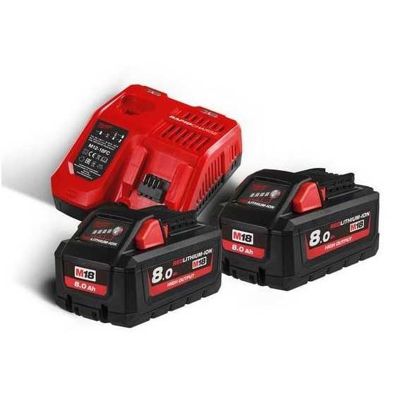 Milwaukee M18 HNRG-802 Sada baterií a nabíječky 4933471073