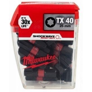 Milwaukee šroubovací bity SHW TX40 25mm - 25ks 4932430889