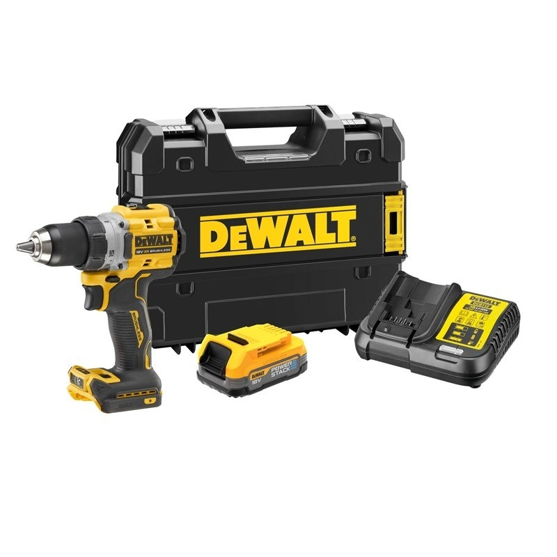 Aku bezuhlíková vrtačka Dewalt DCD800E1T Xe 18V DCD800E1T