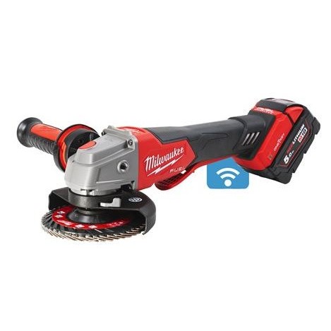 Akumulátorová úhlová bruska 125mm Milwaukee M18 FUEL™ ONE-KEY™ s kolébkovým spínačem M18 ONEFSAG125XPDB-502X 4933478435