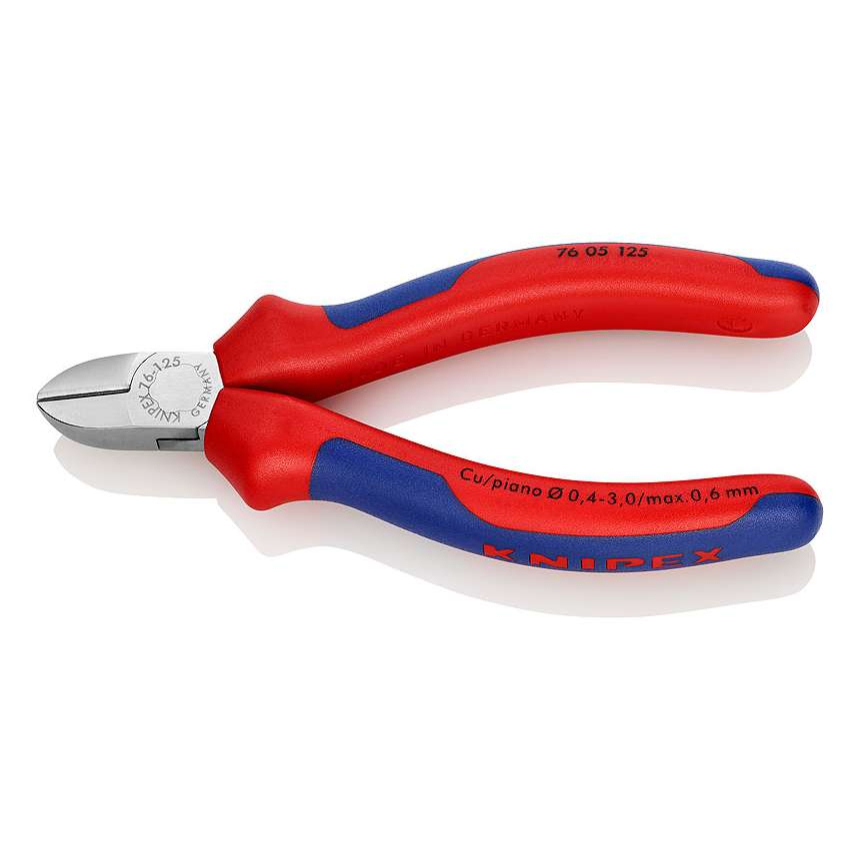 Boční štípací kleště 125 mm pro elektromechaniky KNIPEX 76 05 125 - chromováno