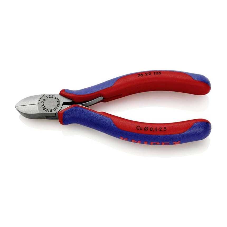 Boční štípací kleště pro elektromechaniky 125 mm KNIPEX 76 22 125 - leštěná hlava