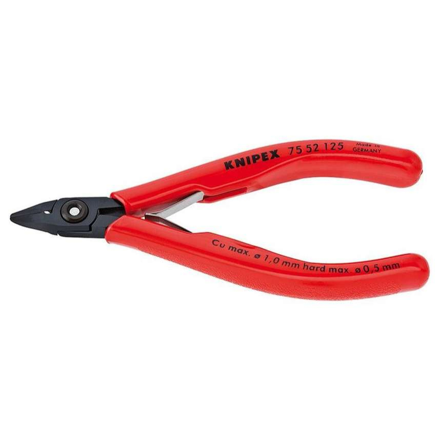 Boční štípací kleště pro elektroniku 125 mm KNIPEX 75 52 125 - leštěná hlava