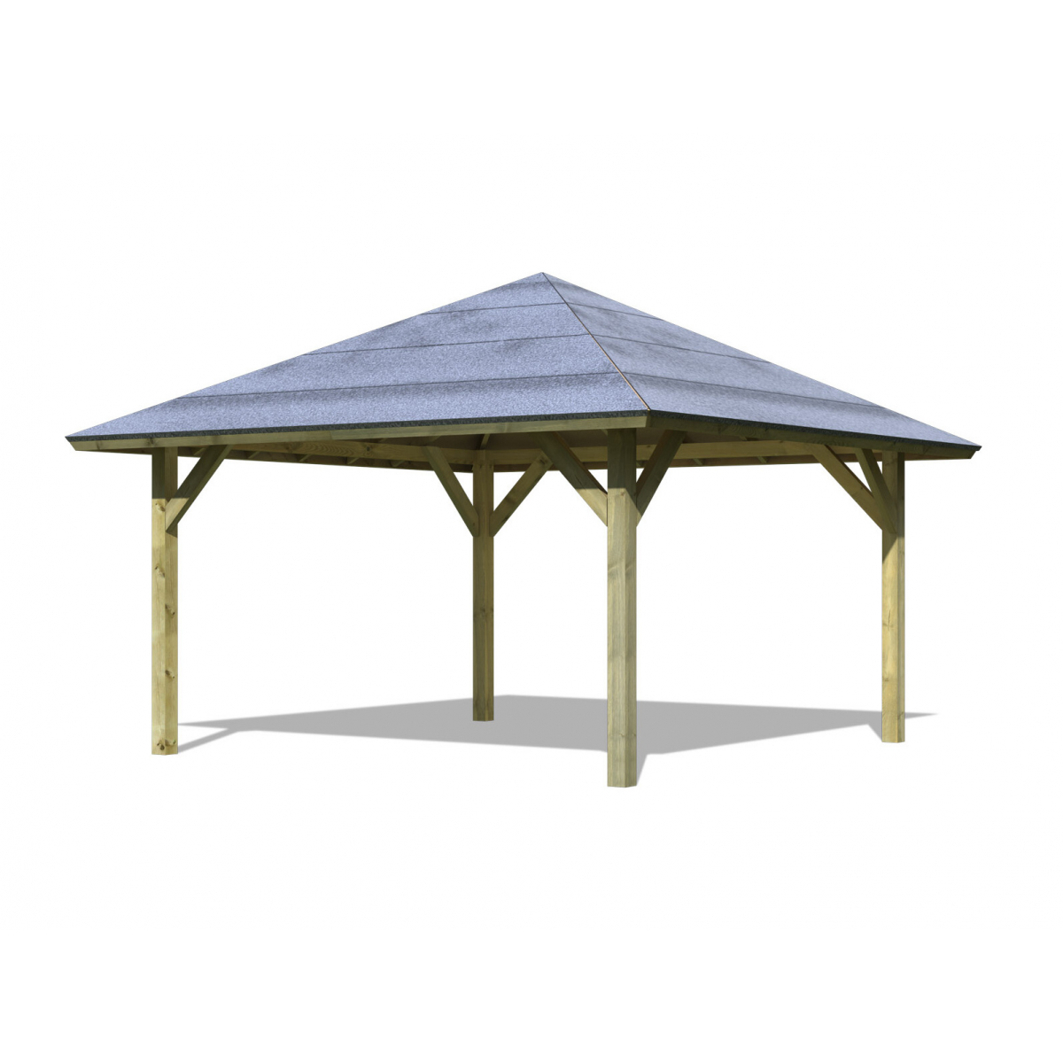 Carport Dřevěný přístřešek na auto KARIBU KIRN 1 68843 LG2490