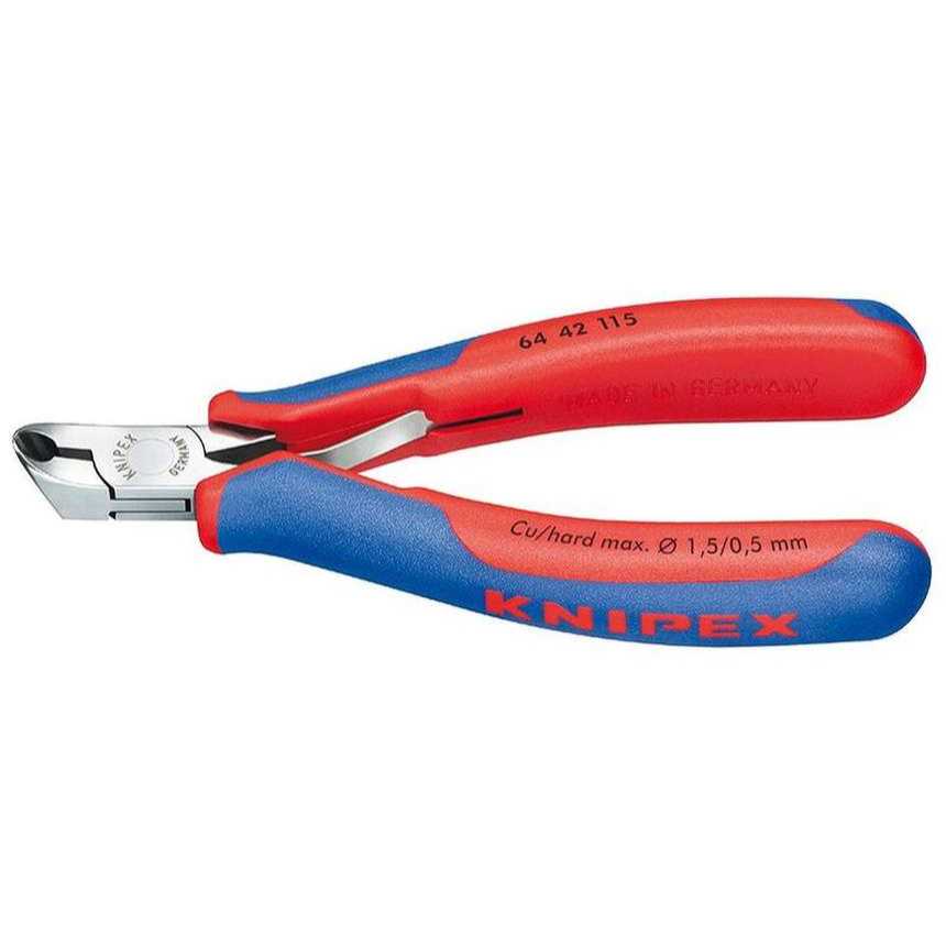 Čelní štípací kleště pro elektroniku 115 mm KNIPEX 64 42 115 - leštěná hlava