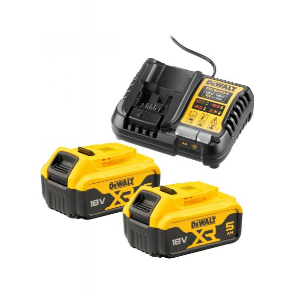 Dewalt nabíječka + 2x akumulátor 18v 5