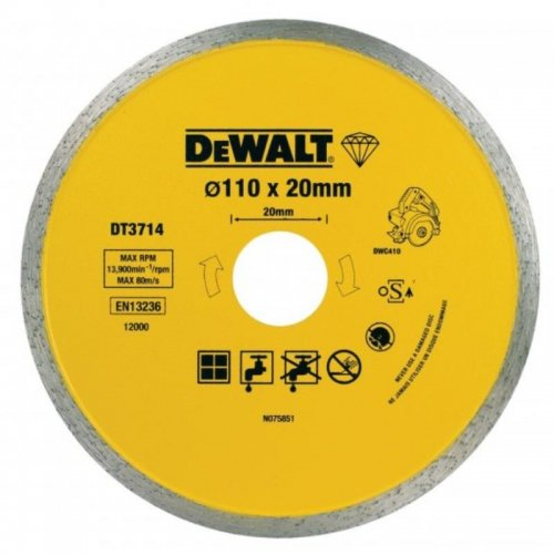 Dia kotouč pro řezačku obkladů DWC410 na řezání dlaždic 110x20mm DeWALT DT3714 DT3714