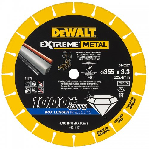 Diamantový kotouč EXTREME METAL 355mm DeWALT DT40257 DT40257