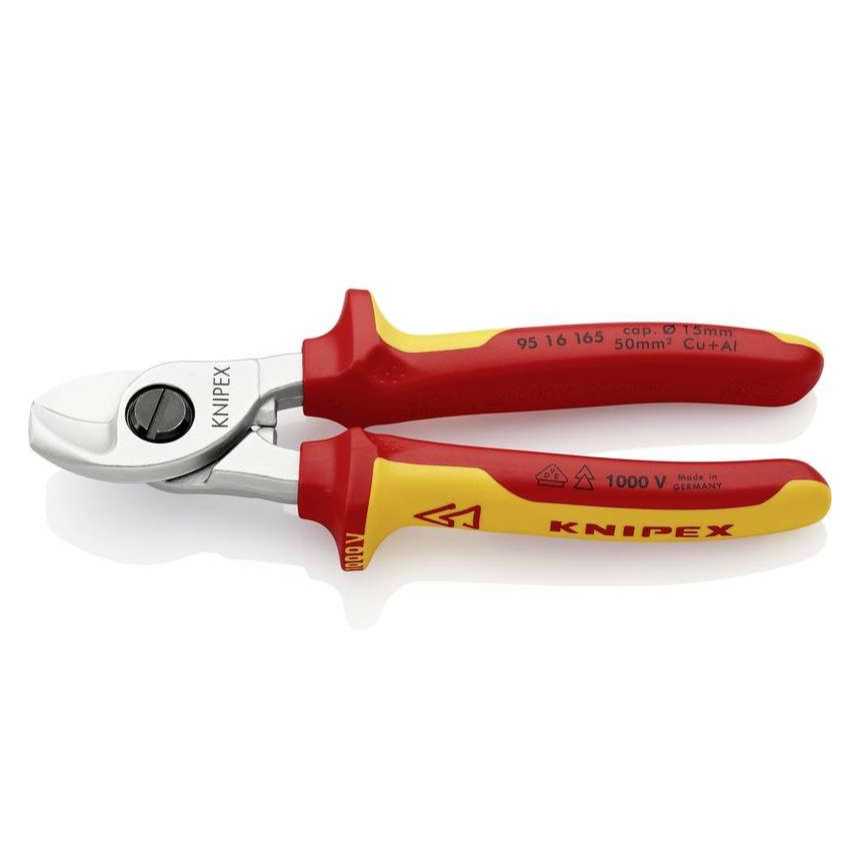 Kabelové nůžky 165 mm VDE. KNIPEX 95 16 165 - chromováno