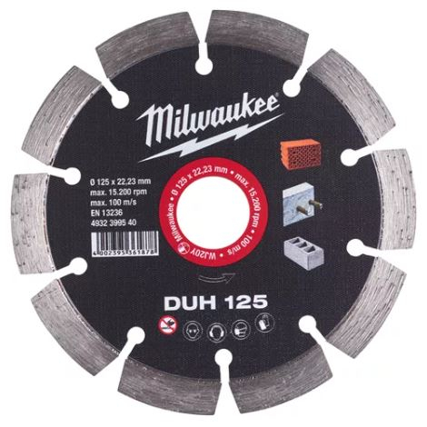 Milwaukee Diamantový kotouč DUH 125 x 22