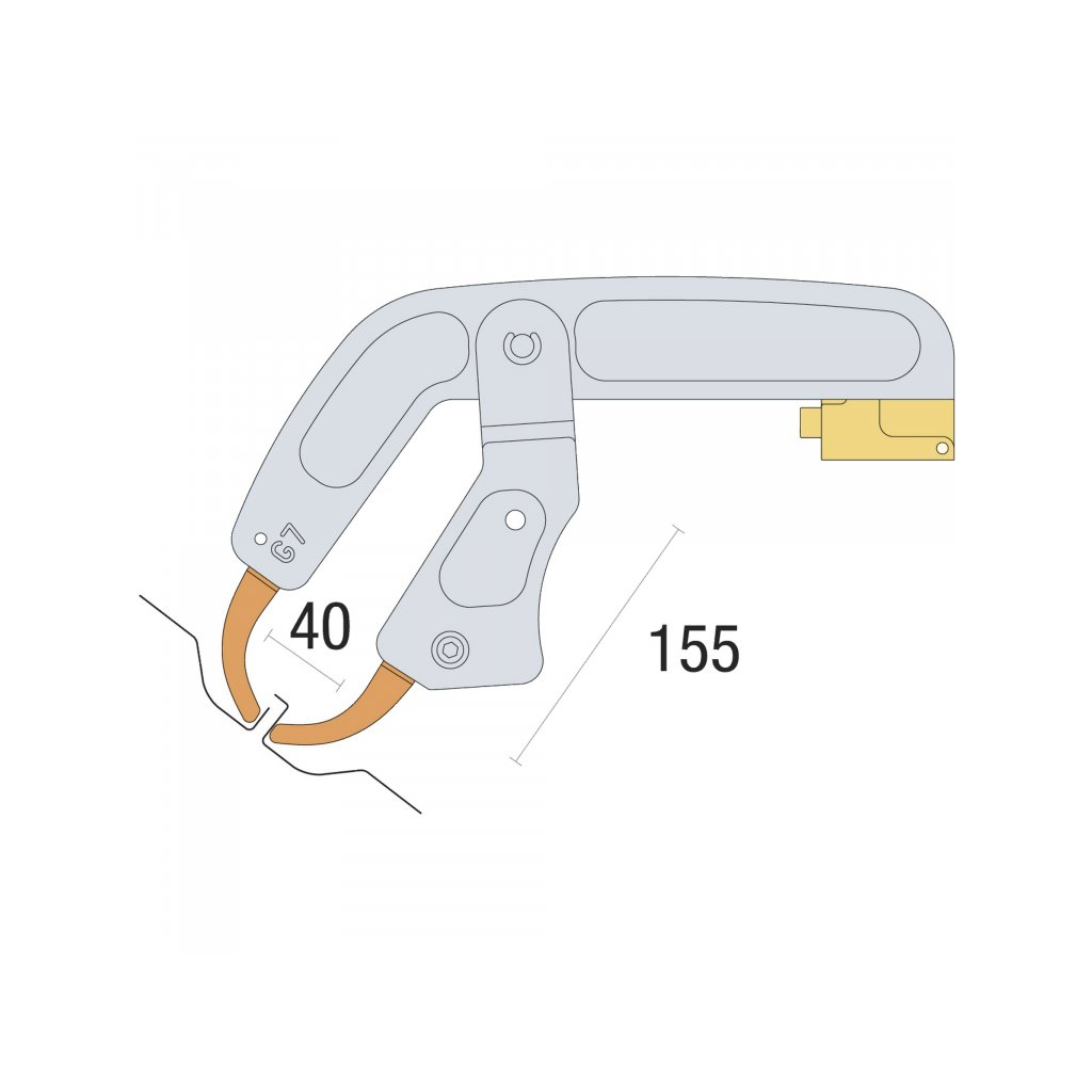 Náhradní rameno k bodovacím kleštím GYS G7 - izolované 022829