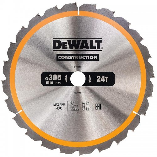 Pilový kotouč 305x30mm 24z ATB -5° DeWALT DT1958 DT1958