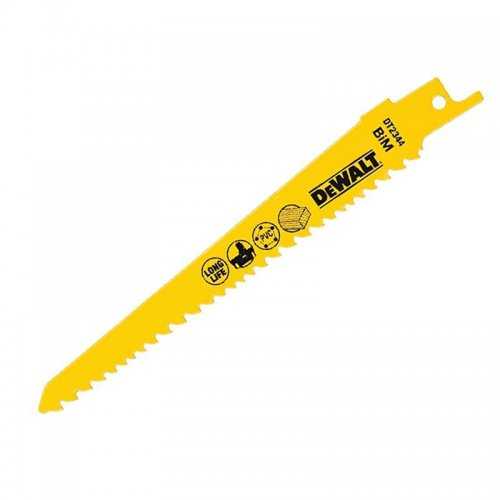 Pilový plátek demoliční na dřevo hladký a obloukový řez pro aku mečové pily 152mm 5ks DeWALT DT2344 DT2344