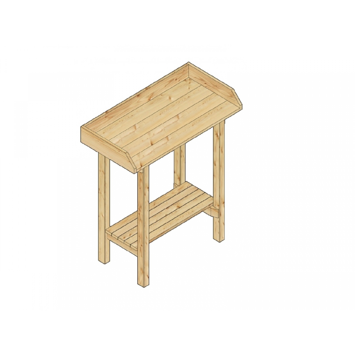 Pracovní stůl do skleníku LANITPLAST HOLZ (S712) LG2439 LG2439