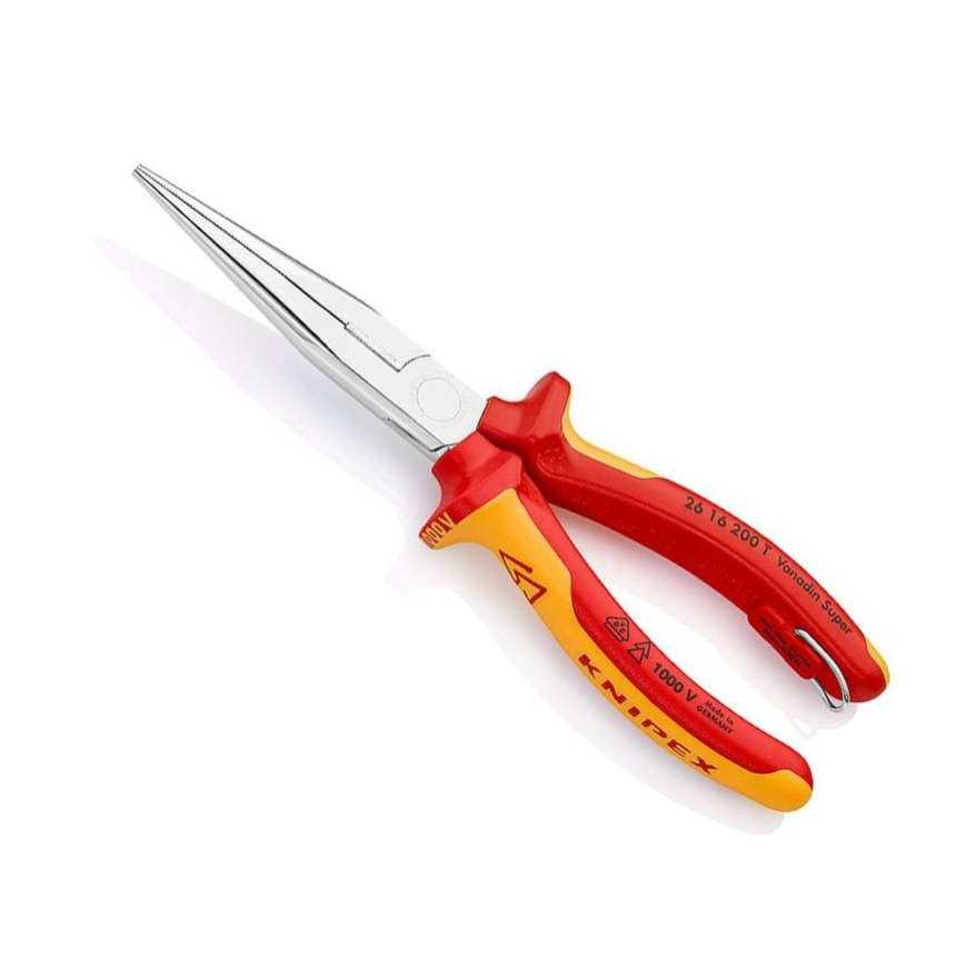 Půlkulaté kleště s břity Knipex 26 16 200 T - chromováno