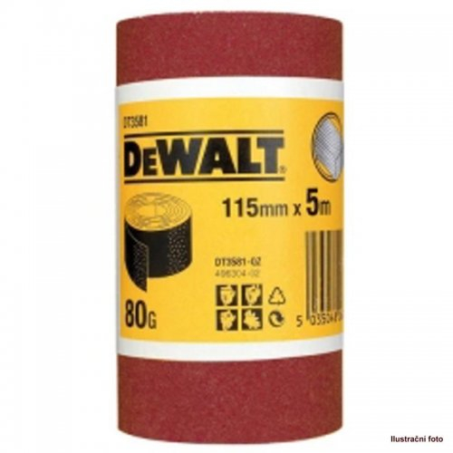 Role brusného papíru 5m x 115mm P 180 DeWALT DT3583 DT3583