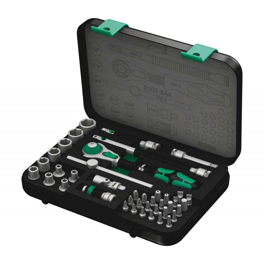 Wera 003535 Ráčna Zyklop Speed 1/4" typ 8100 SA 4 imperial (Sada 41 dílů) 05003535001