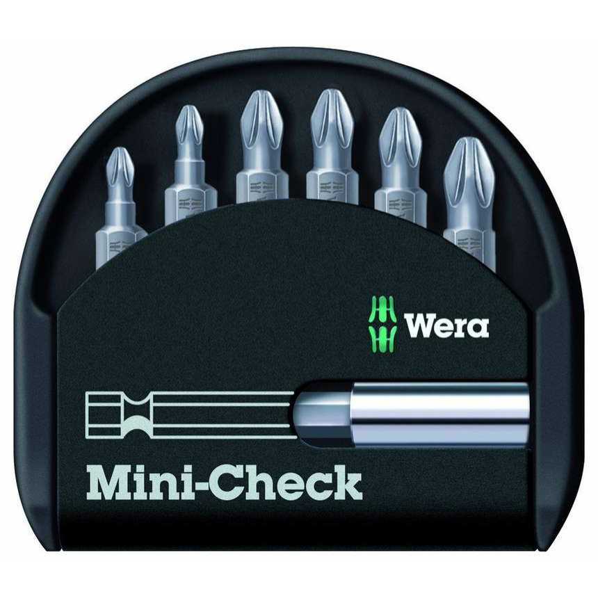 Wera 056296 Houževnaté bity Bit-Check 7 PZ Universal 1 s držákem 893/4/1 K (Sada 7 dílů) 05056296001