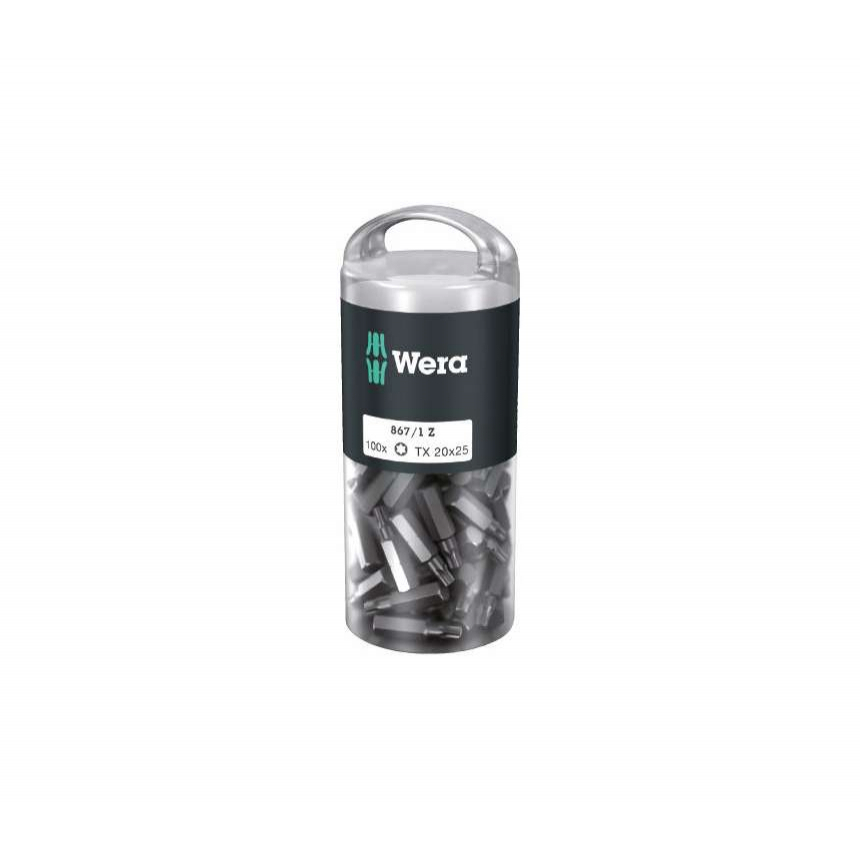 Wera 072448 Bity 1/4" TX 20 867/1 Z TORX DIY (Balení 100 ks) 05072448001