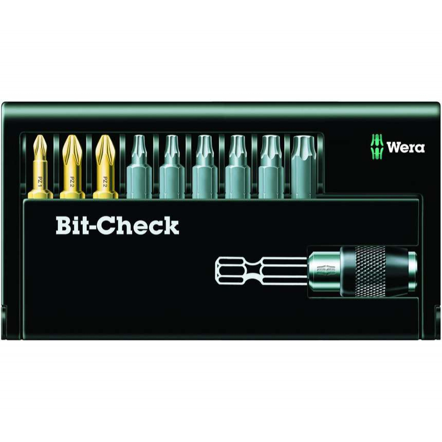 Wera 134200 Houževnaté bity Bit-Check 10 Universal 2 s držákem 895/4/1 K (Sada 10 dílů) 05134200001