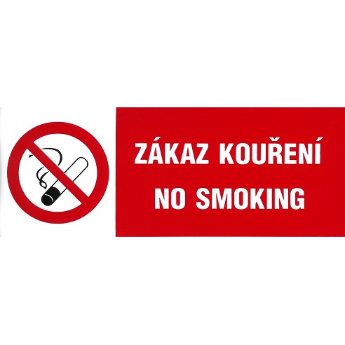 Zákaz kouření - No smoking 210x70mm - samolepka 120081